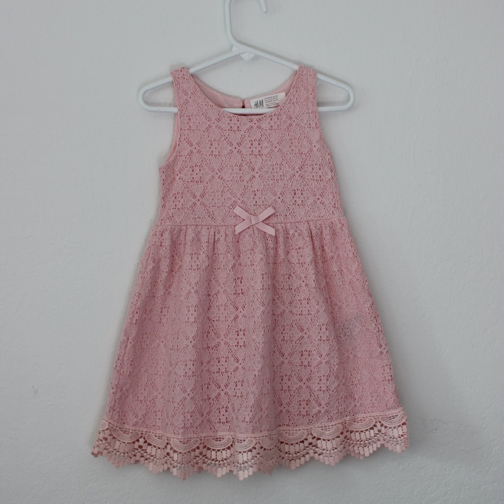 H&M pink lace Spring or Summer dress 2-4Y